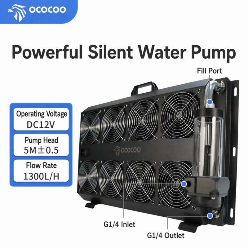 OCOCOO Integrated External Wat - External Radiator Water Cooling Kit ulasan dan harga