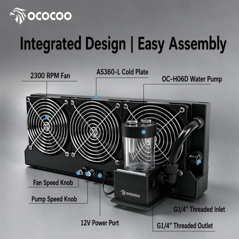 OCOCOO 360mm External Radiator - External Radiator Water Cooling Kit ulasan dan harga