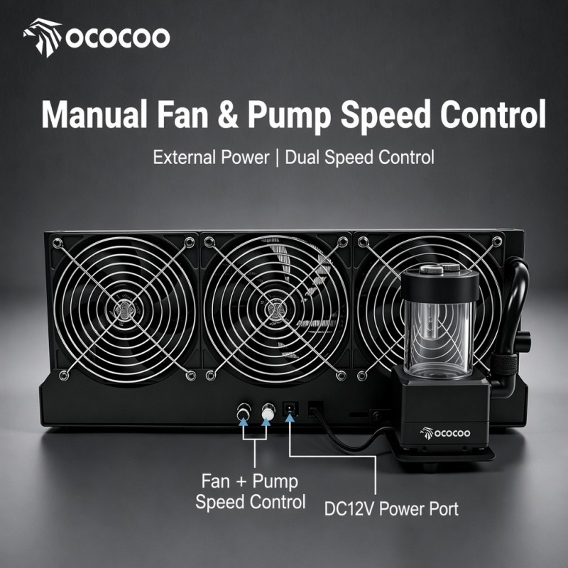 OCOCOO 360mm External Radiator - External Radiator Water Cooling Kit ulasan dan harga
