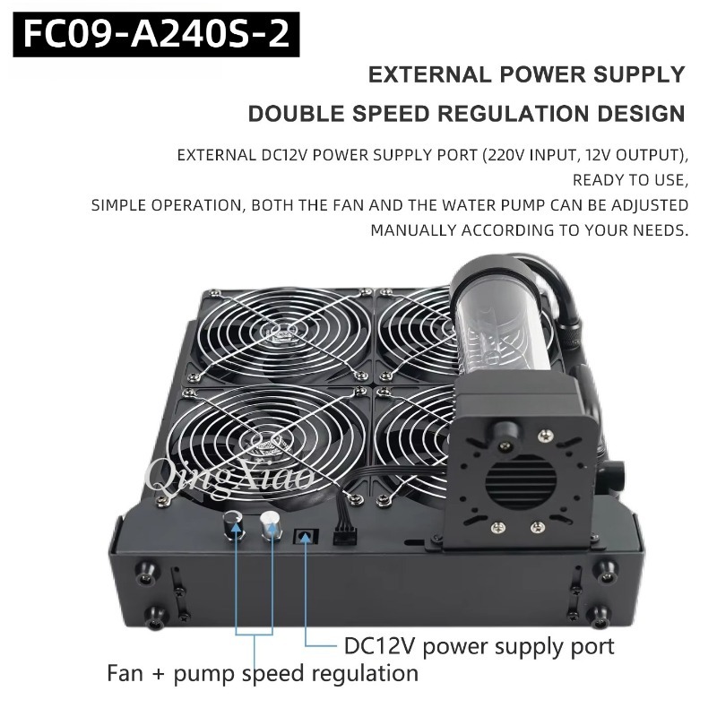 4 Fan Radiator Pump And Water  - External Radiator Water Cooling Kit ulasan dan harga