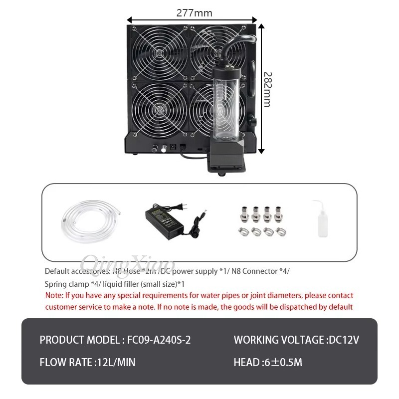 4 Fan Radiator Pump And Water  - External Radiator Water Cooling Kit ulasan dan harga
